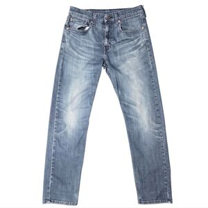 Levis 502 Blue Jeans Denim 30x29 Actual Tapered Stretch Mid-Rise Casual Hipster